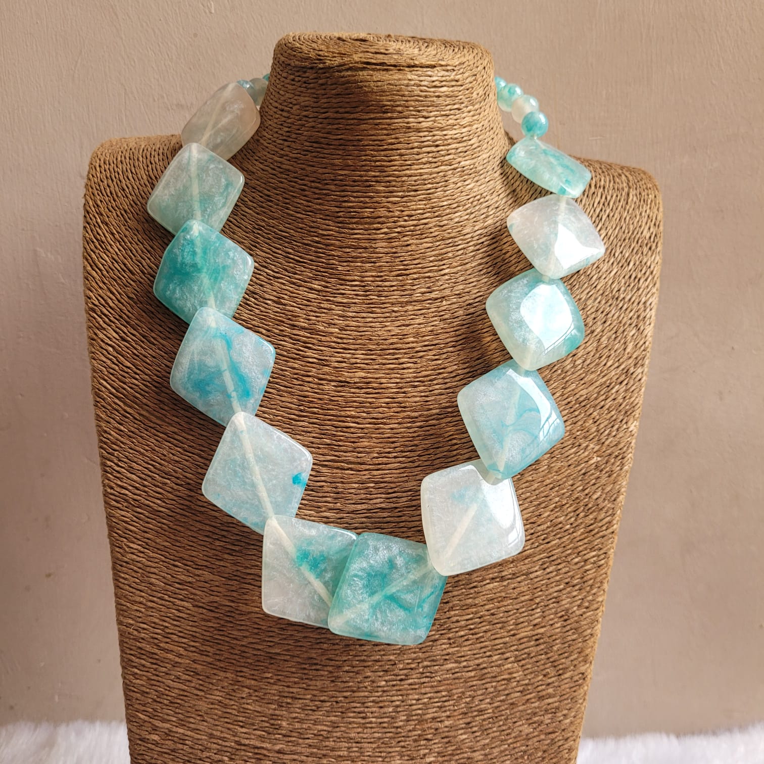 Square Colored Stone Station Bracelet main image 0