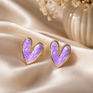 Textured Heart Earrings