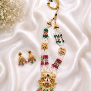 Pearl Royale Necklace Set With Earrings