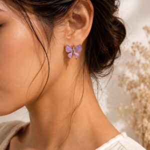 Lavender Flutter Earrings