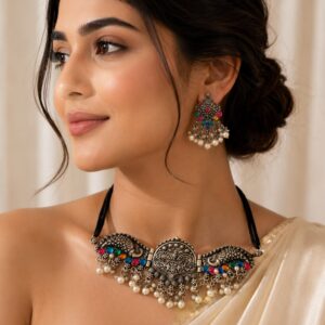 Peacock Motiff Necklace Set