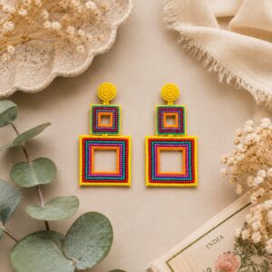 Square Beaded Earrings