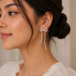 Pearl Bow Earrings