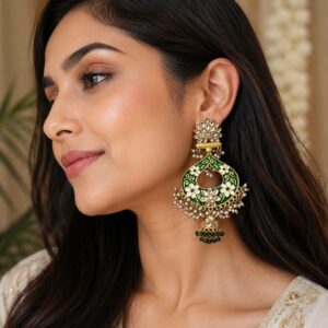 Azure Noor Chandbali - Green