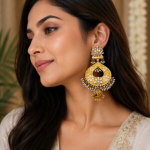 Azure Noor Chandbali - Yellow
