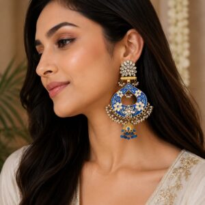 Azure Noor Chandbali - Blue