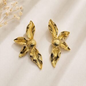 Golden Petal Earrings