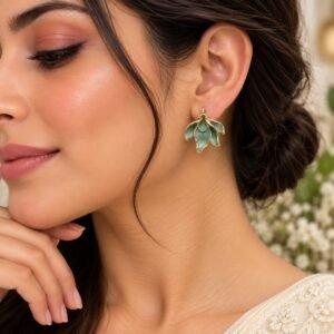 Evara Earrings - Green