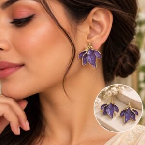 Evara Earrings - Purple
