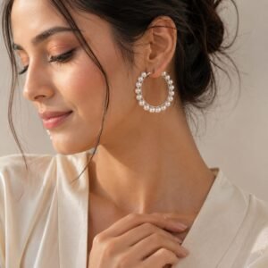 Pearl Hoop Earrings