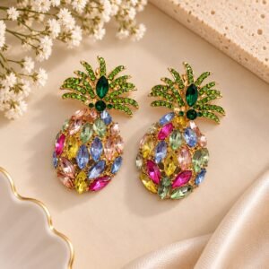 Crystal Pineapple Earrings
