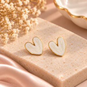 Snow Heart Earrings