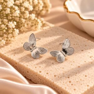 Silver Butterfly Earrings