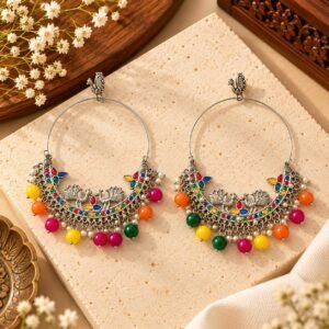 Rainbow Oxidised Earrings