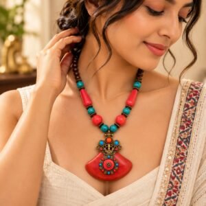 Coral Boho Necklace