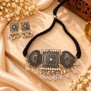 Mystic Oxidised Necklace Set