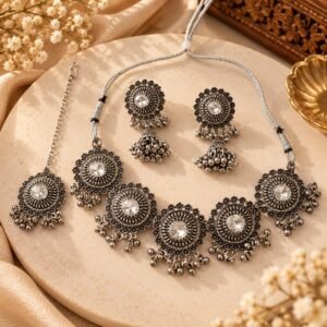 Royal Oxidised Necklace Set