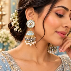 Gulnaar Royal Jhumka - Grey