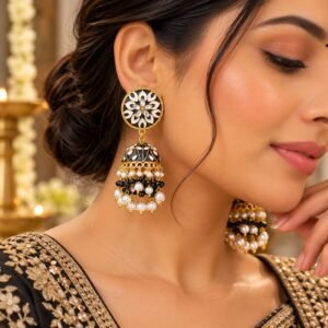 Gulnaar Royal Jhumka - Black